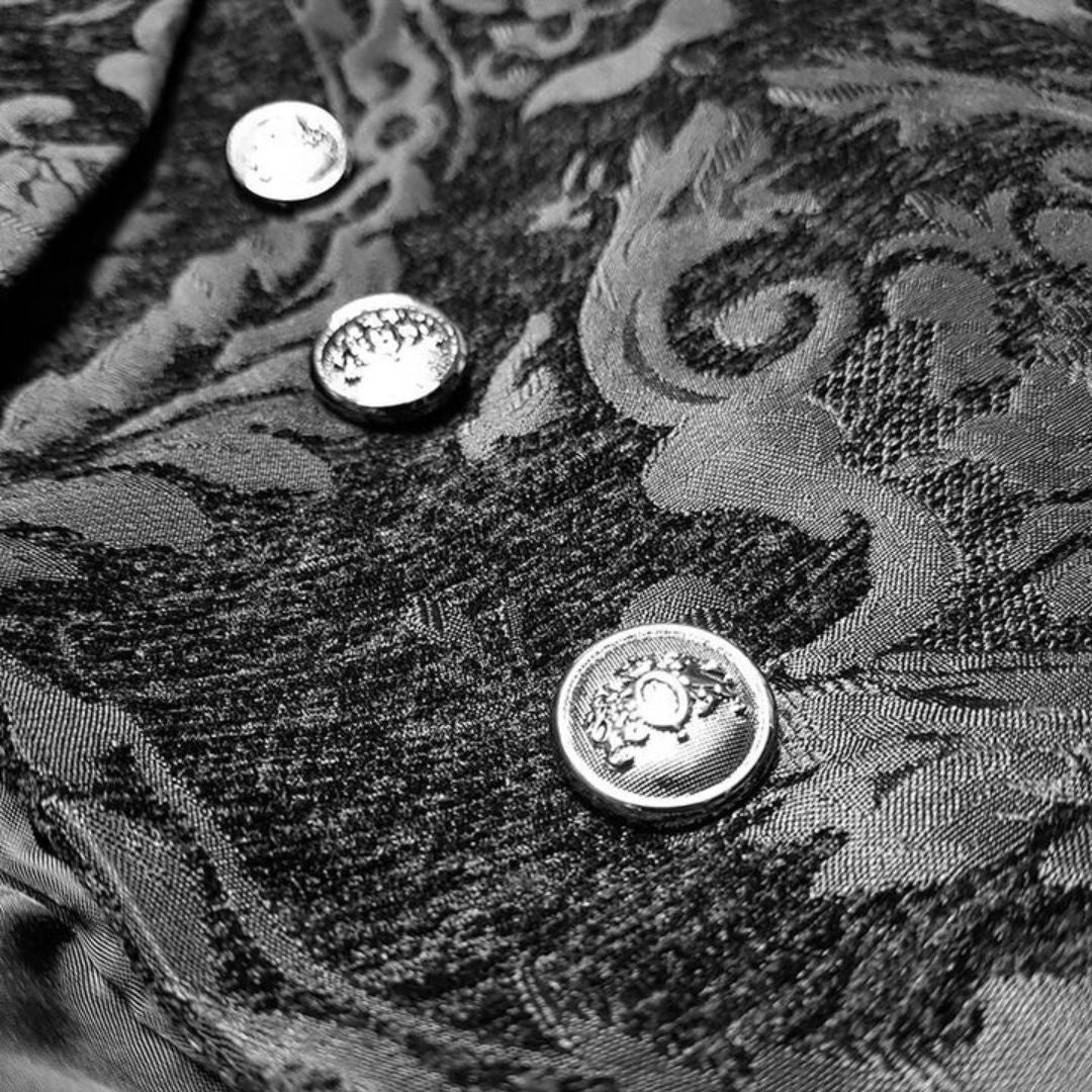 Herren Viktorianisch Inspirierter Frack Mit Geprägtem Brokatmuster