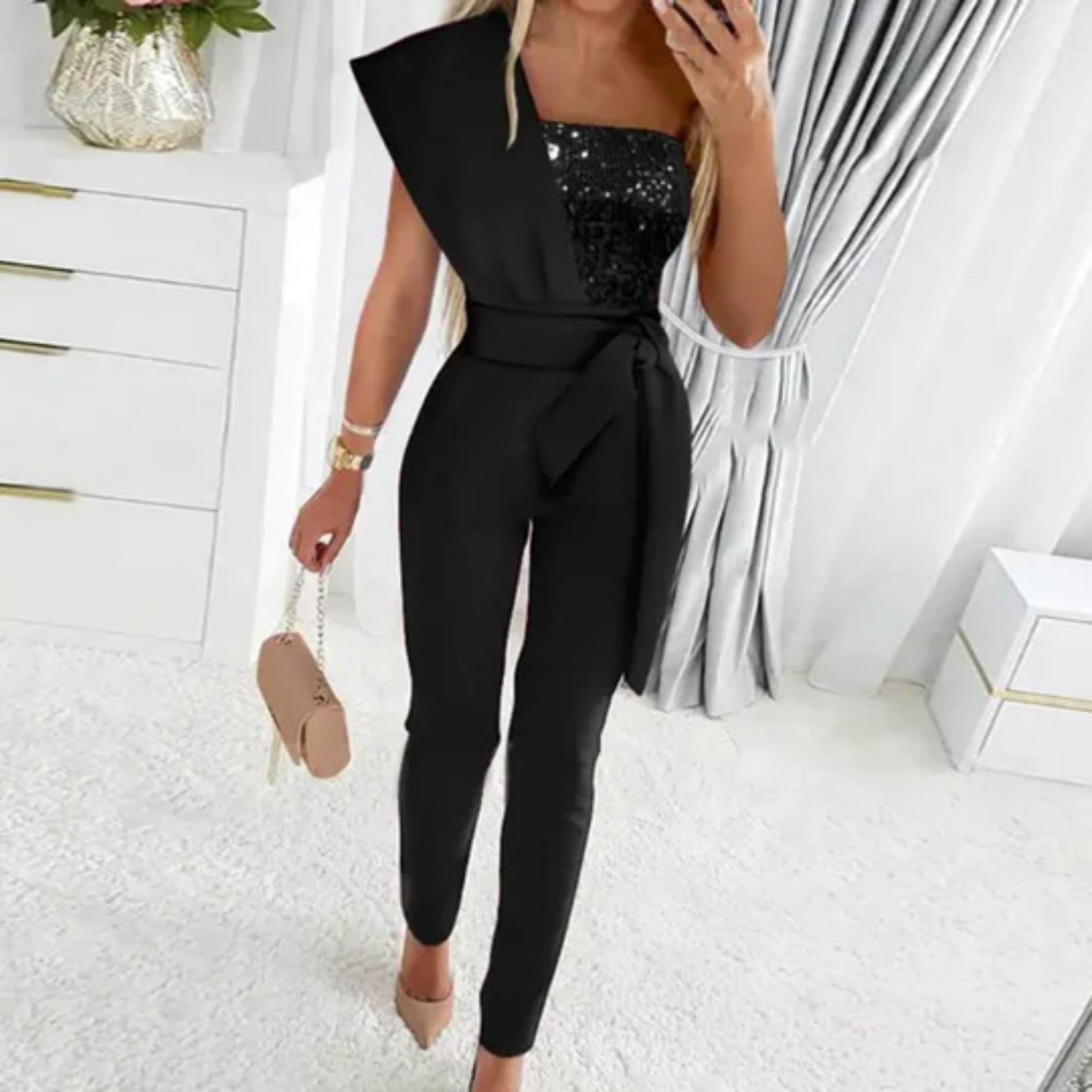 Fudus | Jumpsuit Mit Pailletten
