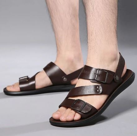 Reginald - Bequeme orthopädische Ledersandalen für Herren
