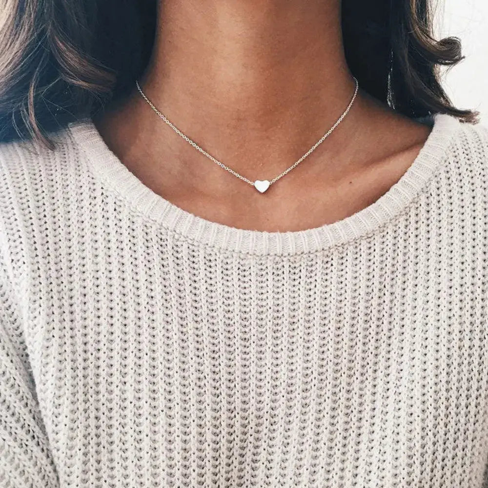 Fudus | Silberne Kette Liebe Herz Anhänger Damen