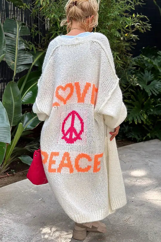 Damen Love & Peace Strickjacke