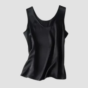 Damen Ärmelloses Seidensatin Top Für Eleganz