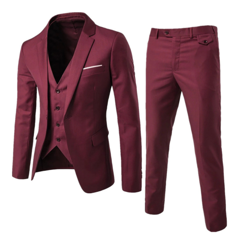 Herren Luxus Dreiteiliger Smoking Anzug Satz Formell