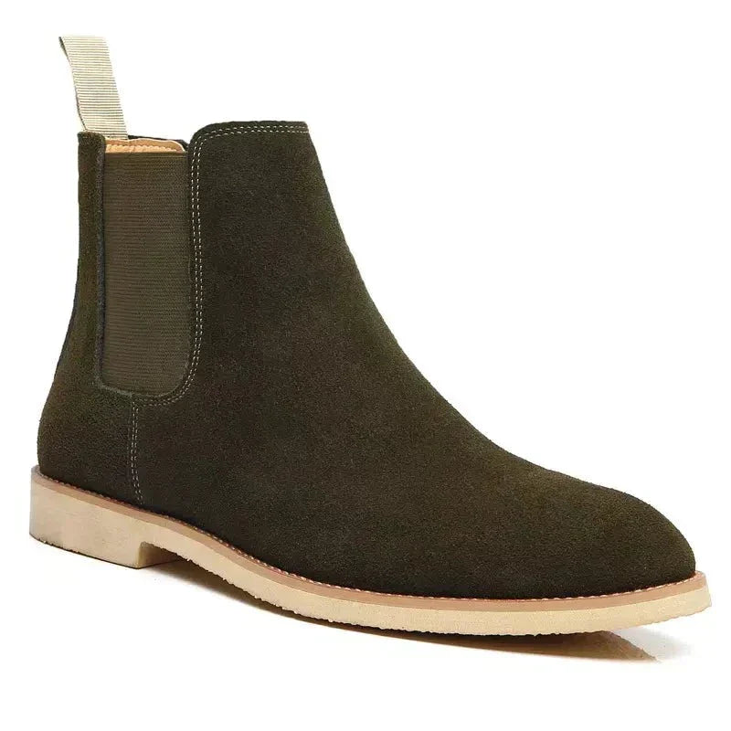 Unisex Luxe Kalb Wildleder Chelsea Boots Mit Leder Innensohle