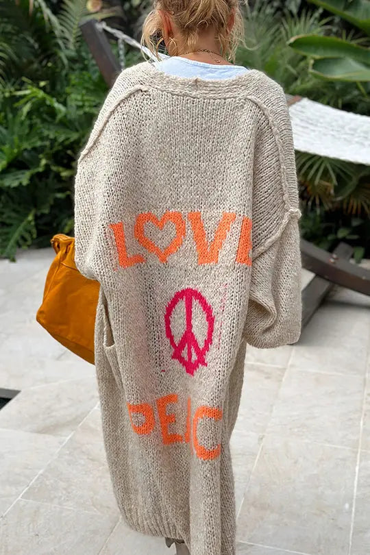 Damen Love & Peace Strickjacke