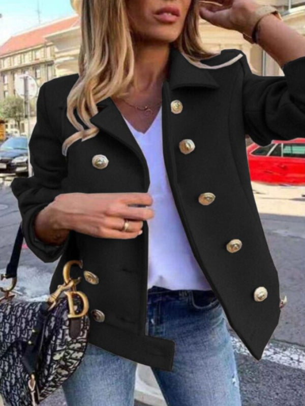 Damen Jacke mit goldenen Knöpfen im kurzen Schnitt