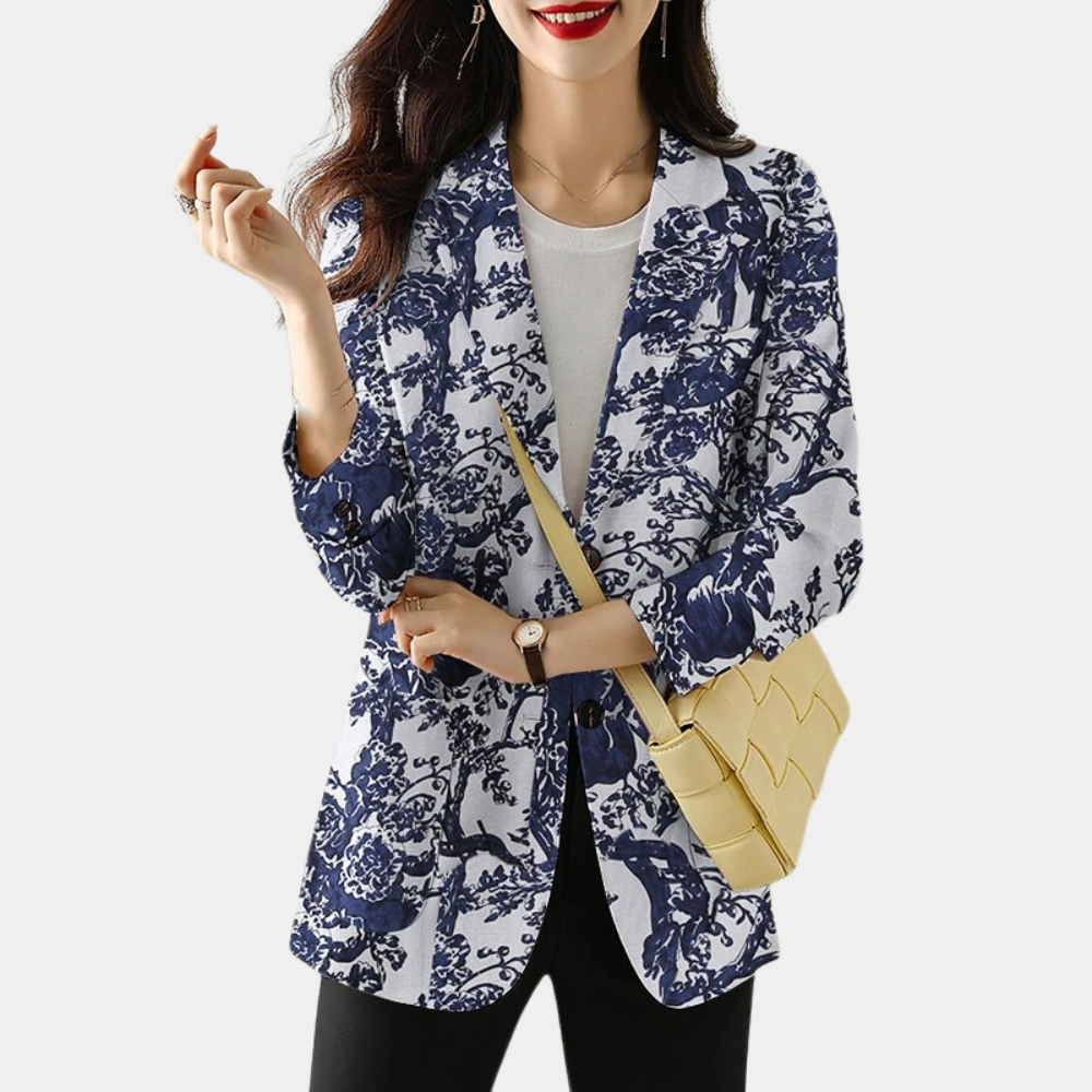 Damen Blumige Damenblazer