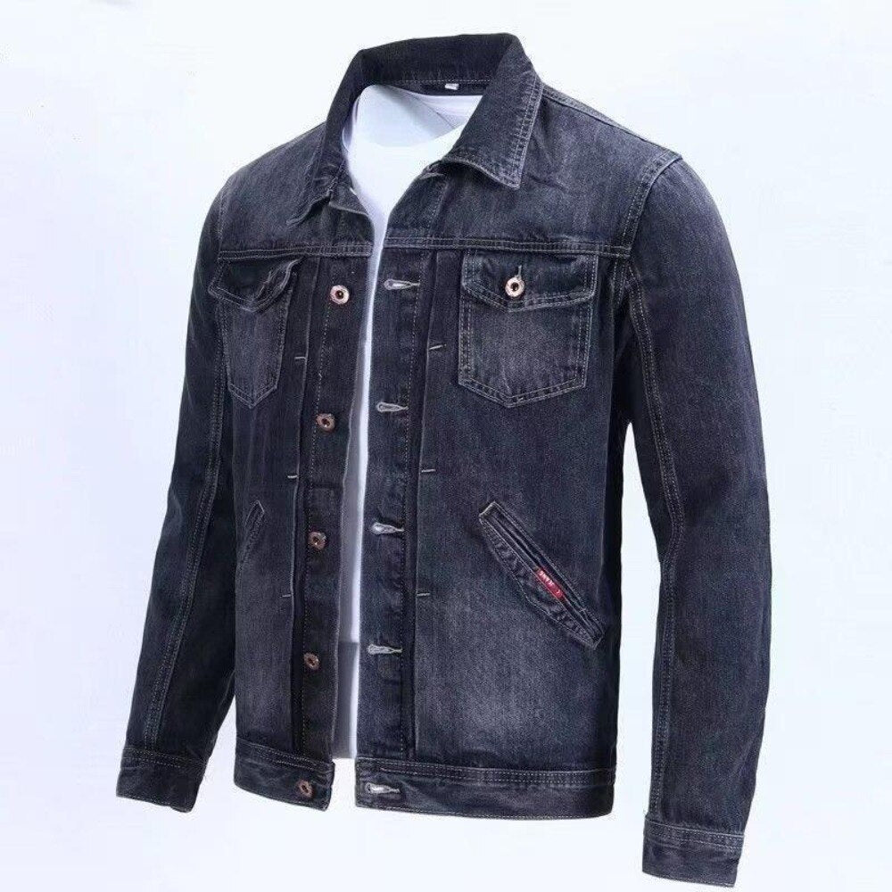 Herren Vintage Jeansjacke Für Lässigen Alltag
