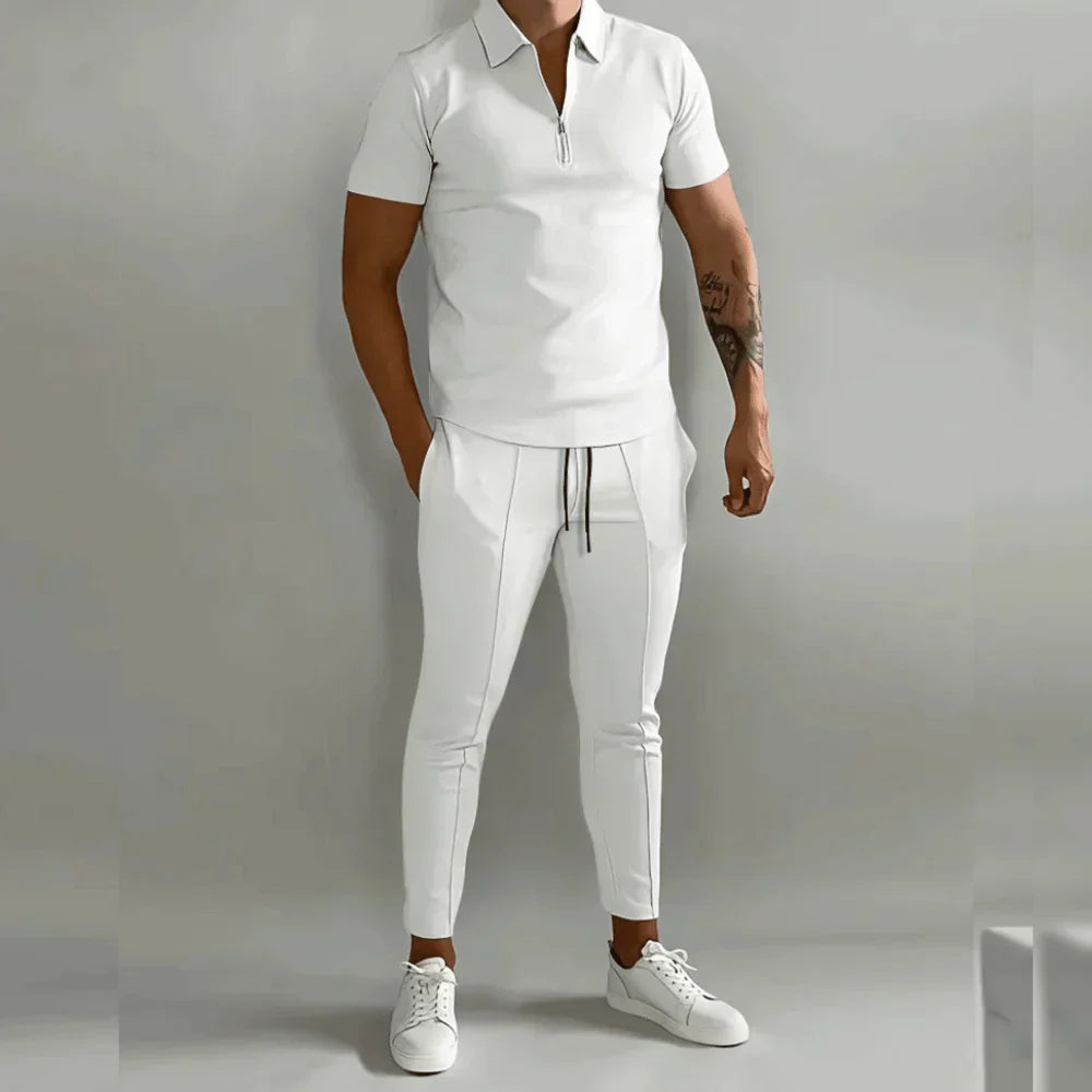 Fudus | Elegantes Herren Set Bestehend Aus Polo Shirt Und Eleganter Hose