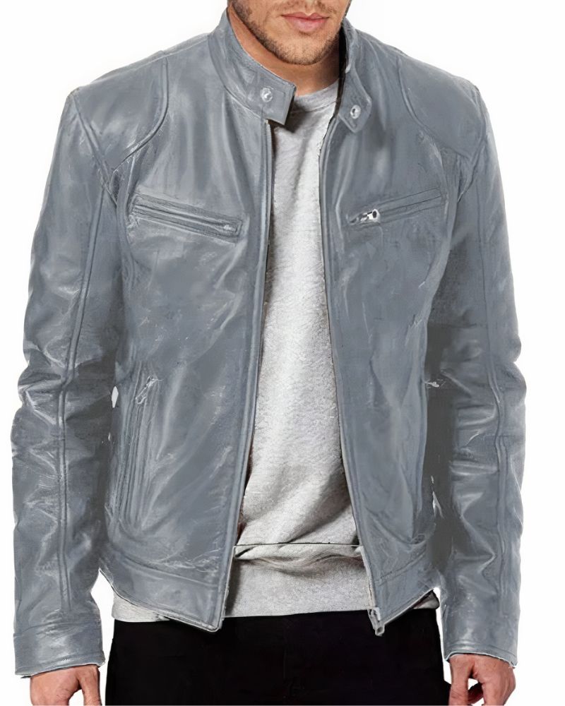 Lederjacke Klassisch Herren Elegant