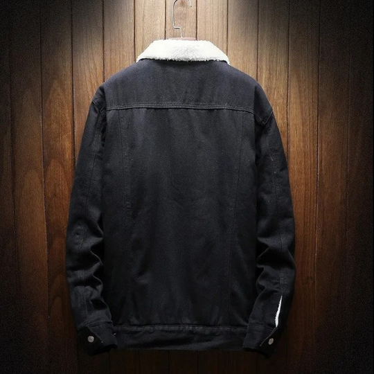 Herren Jeansjacke Winterjacke Fleece-Futter