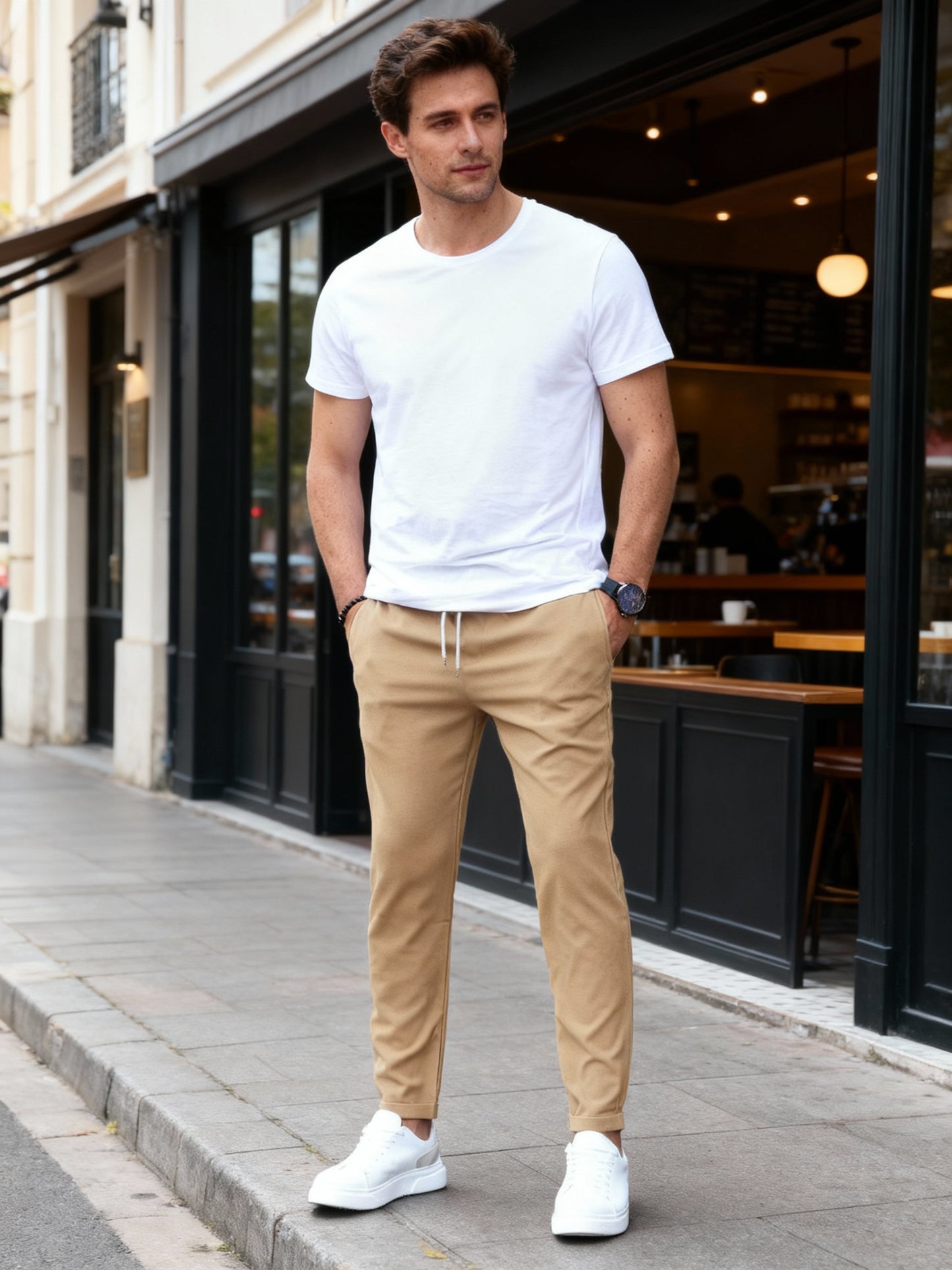 Bequeme Flexibel Klassikstil Herren Stretchhose Elegant