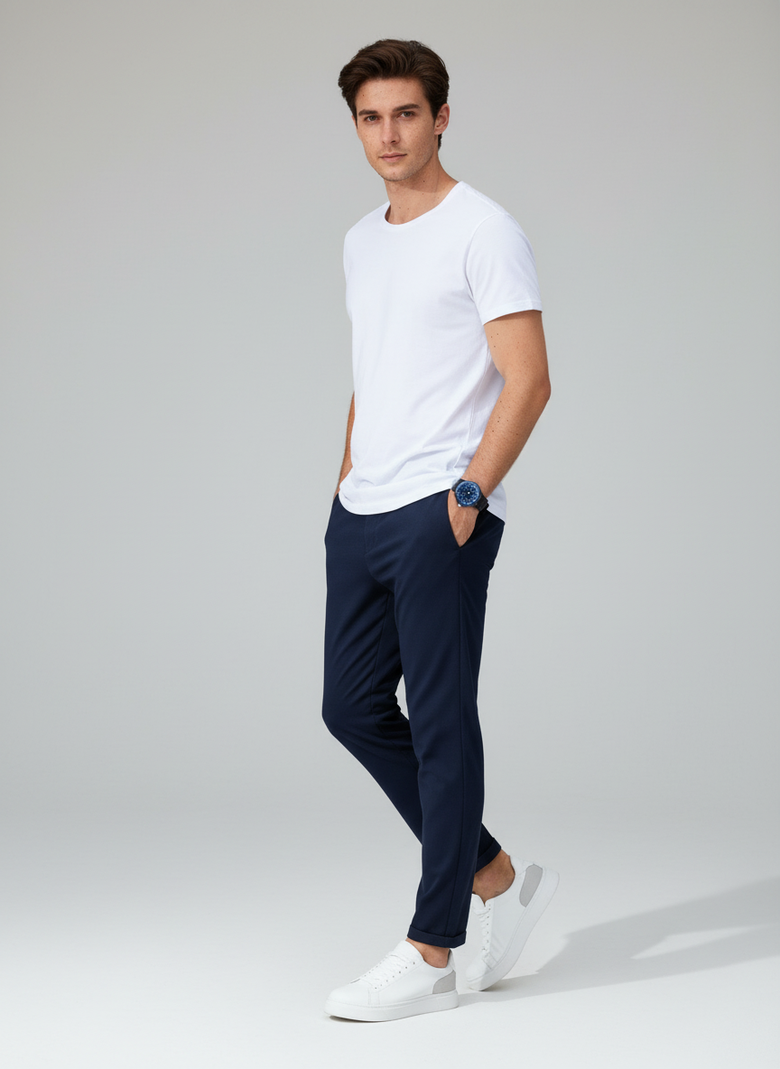 Elastisch Komfort Modernfit Herren Stretchhose Elegant