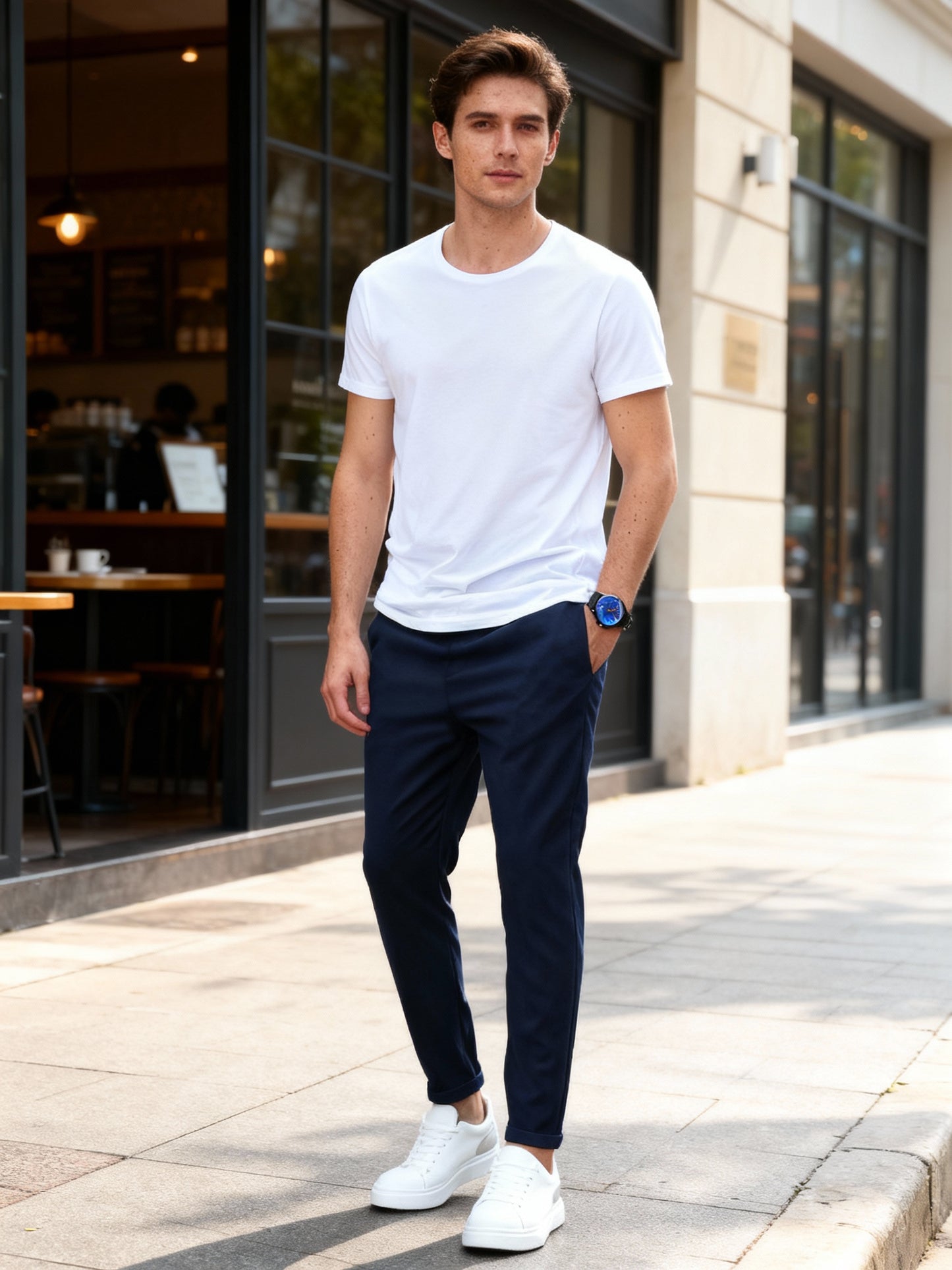 Bequeme Flexibel Klassikstil Herren Stretchhose Elegant