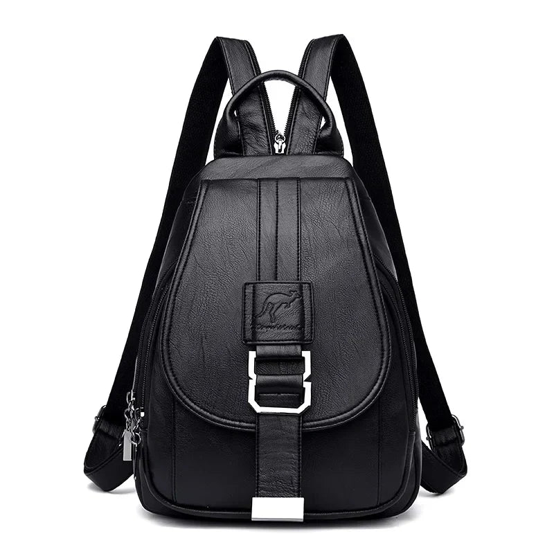 Damen Stilvoller Leder Rucksack Für Jeden Tag