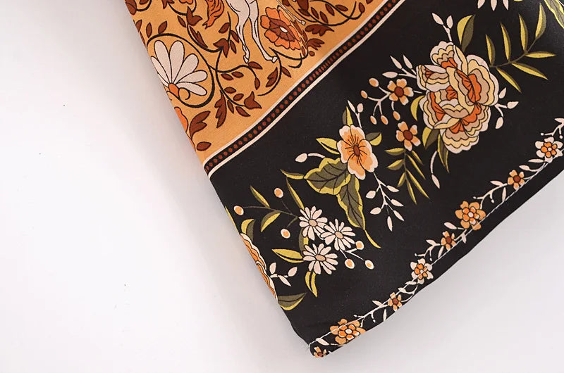 Damen Bohemian Blumen Print Maxi Rock