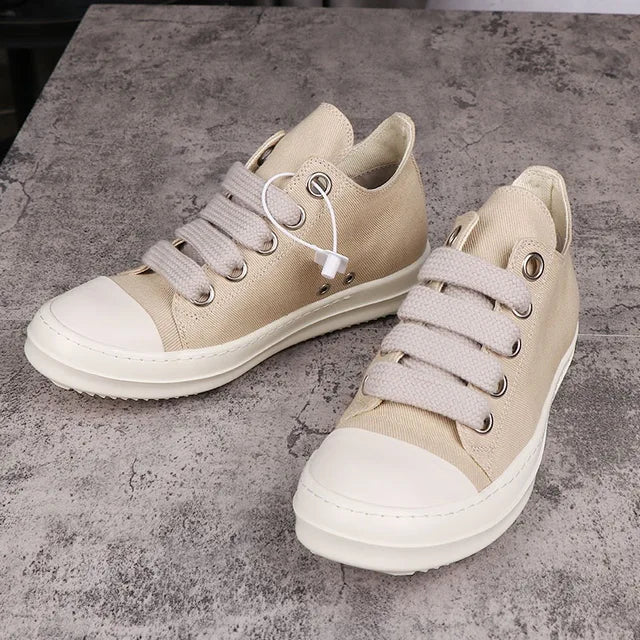 Unisex Canvas Sneakers Mit Riesigen Schnürsenkeln Bequem