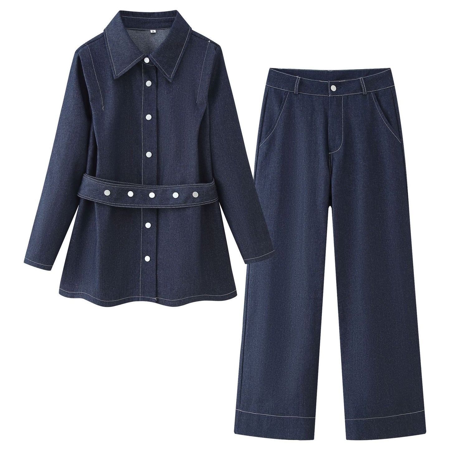 Damen Jeansjacke mit taillierbarem Gürtel Fudus