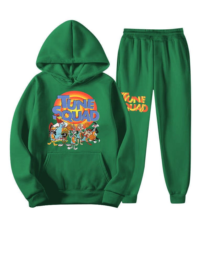 Damen Hoodie und Jogginghose Set mit auffälligem Tuneschrige-Design Fudus