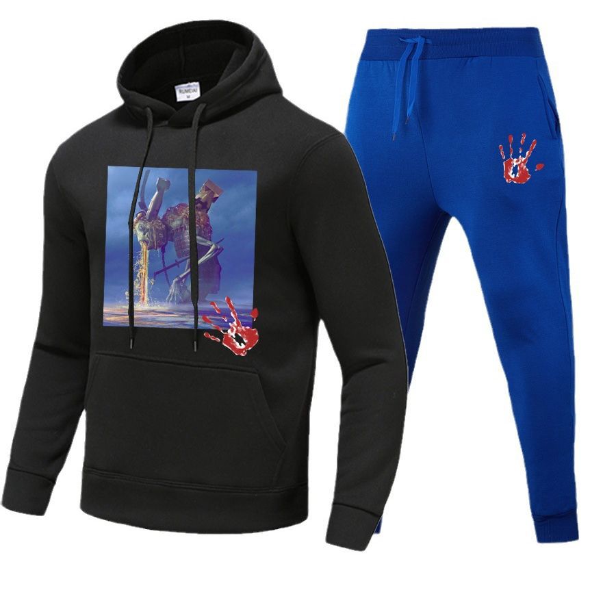 Damen Hoodie und Jogginghose Set mit kreativem Grafikdesign Fudus