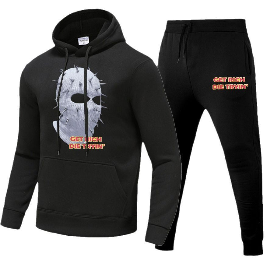 Damen Hoodie und Jogginghose Set mit künstlerischem Grafikdruck Fudus
