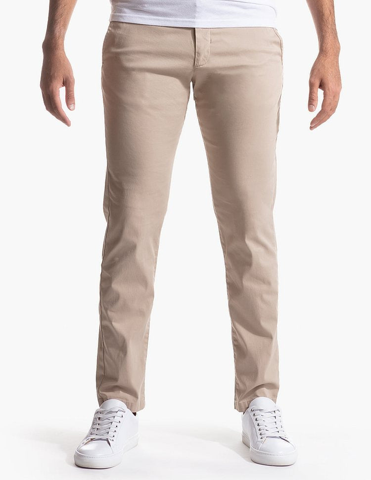 Herren Bequeme Chinos mit modernem Schnitt und elastischem Bund Fudus