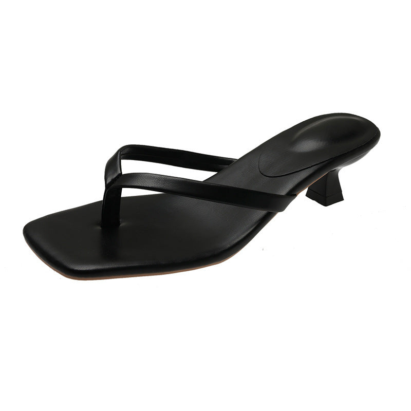 Damen Elegante Offene Zeh Rutschsandalen
