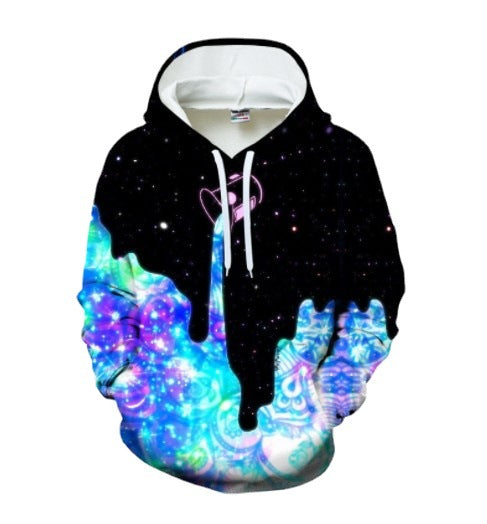 Damen Kapuzenpullover mit künstlerischem Fantasie-Design Fudus