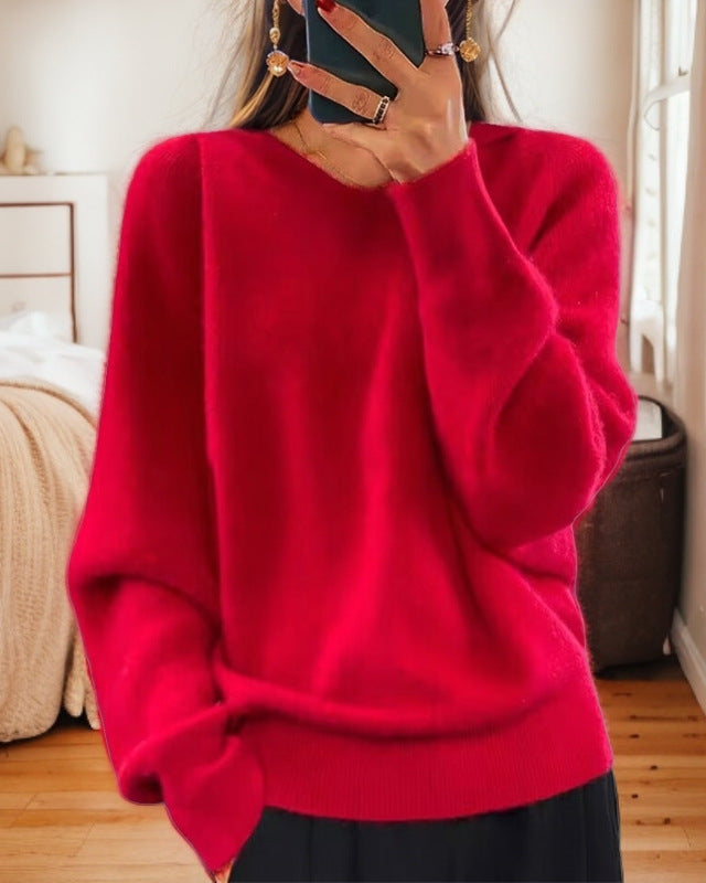 Damen gemütlicher Cashmere Pullover Fudus