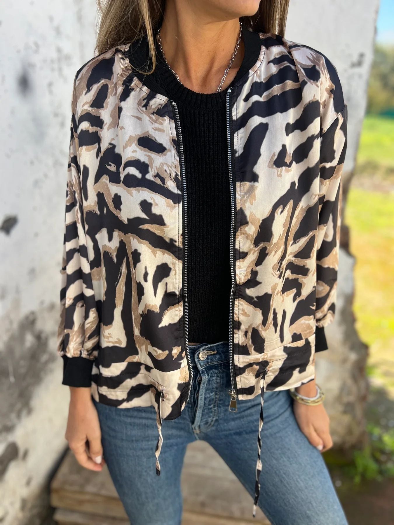 Damen Jacke im modernen Animal-Print Fudus