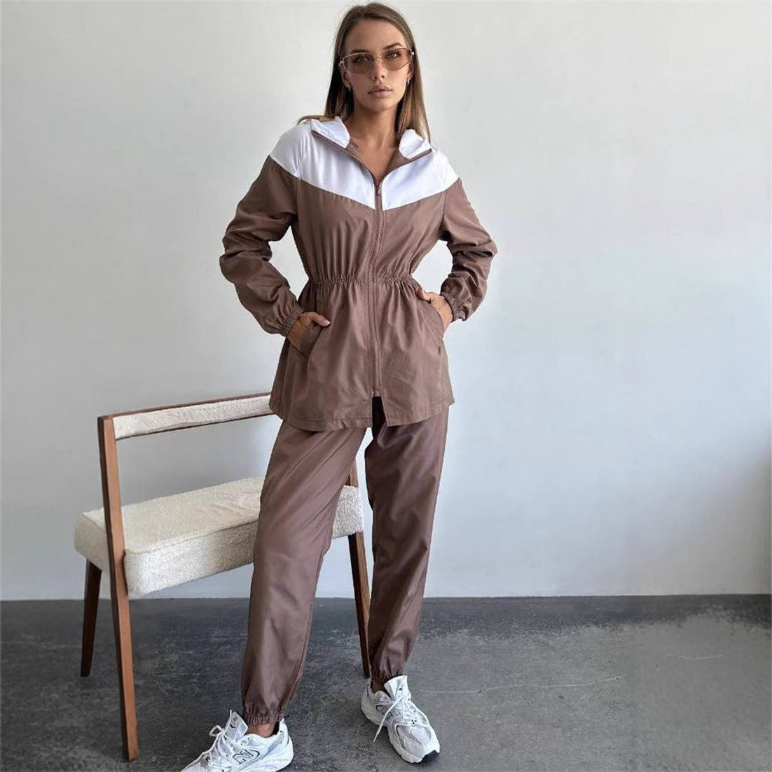 Damen sportliche Funktionsjacke und -hose Set Fudus