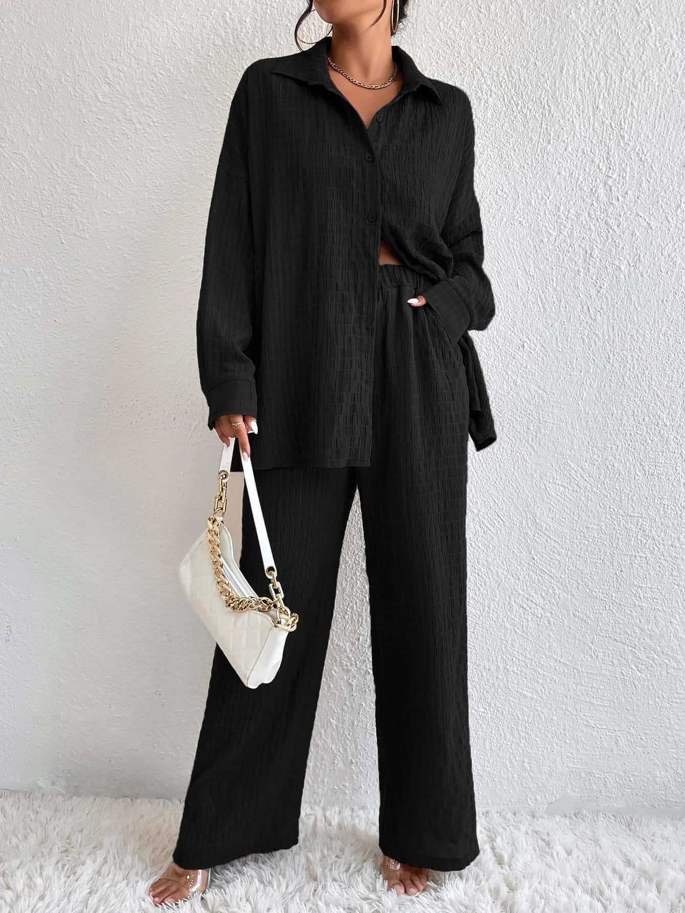 Damen Bequemes und lässiges Longsleeve Set Fudus