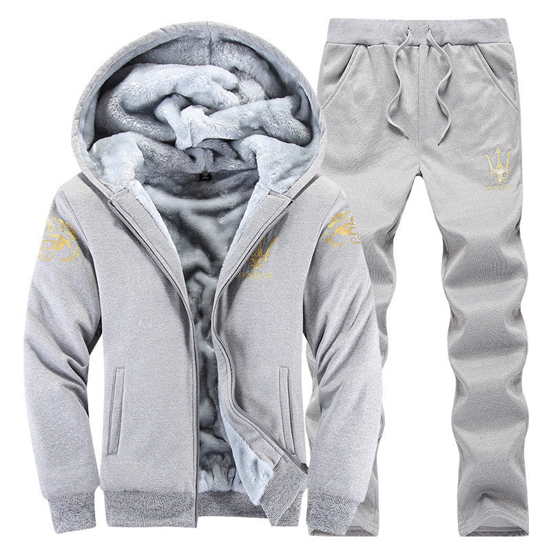 Herren bequemer Freizeit-Anzug mit warmem Innenfutter Fudus