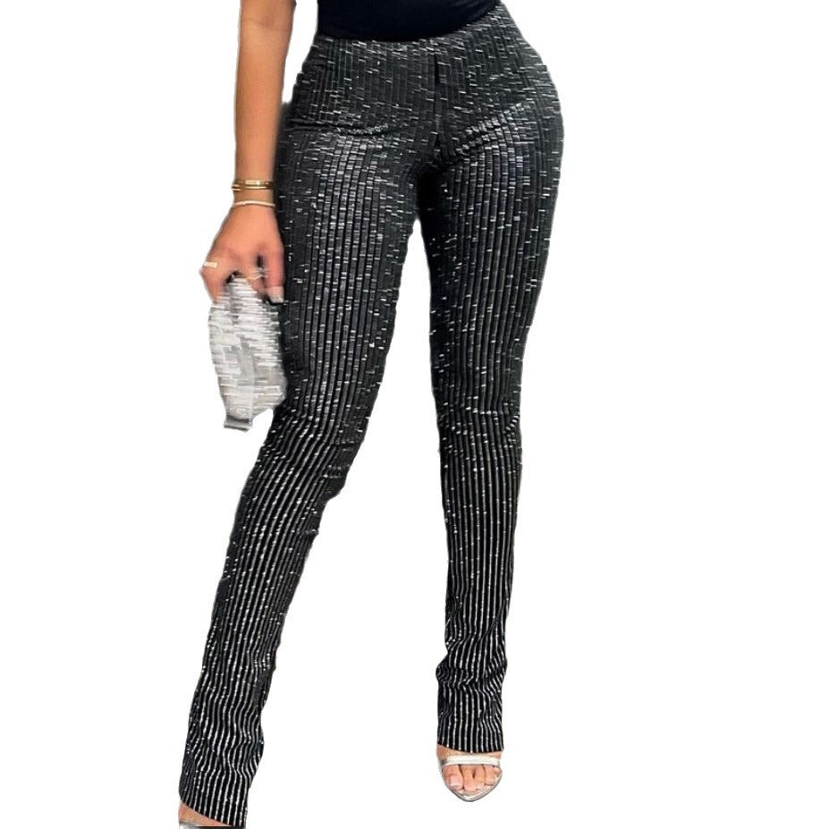 Damen eleganten Schlaghosen Fudus