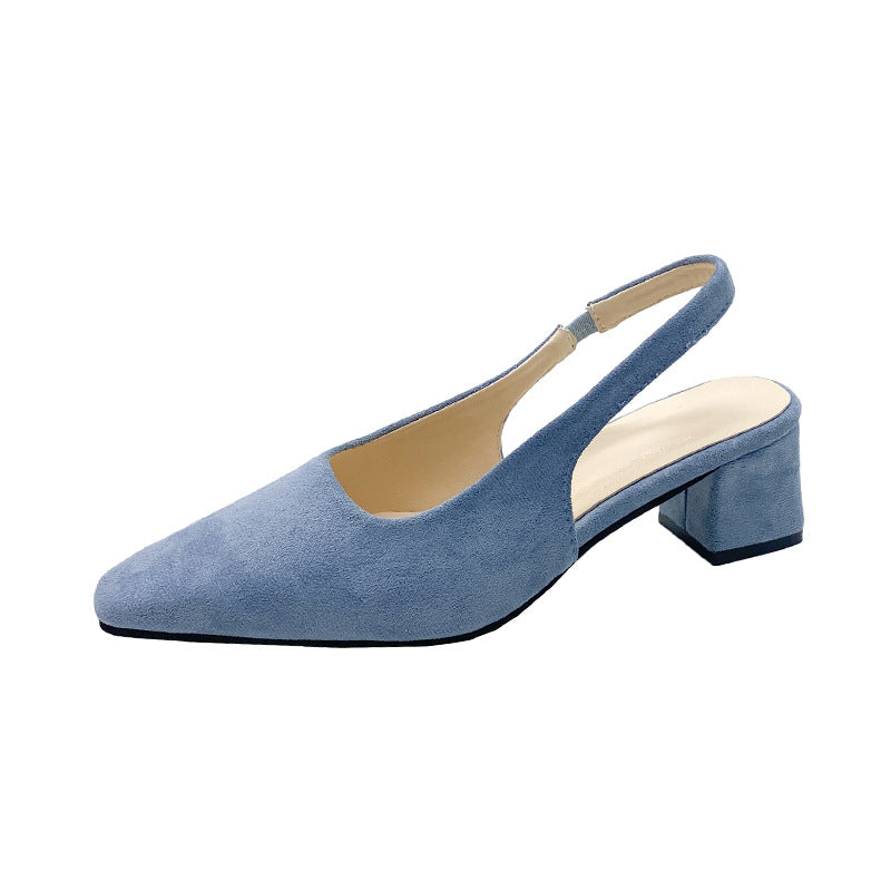 Damen Elegante Slingback Blockabsatz Mules