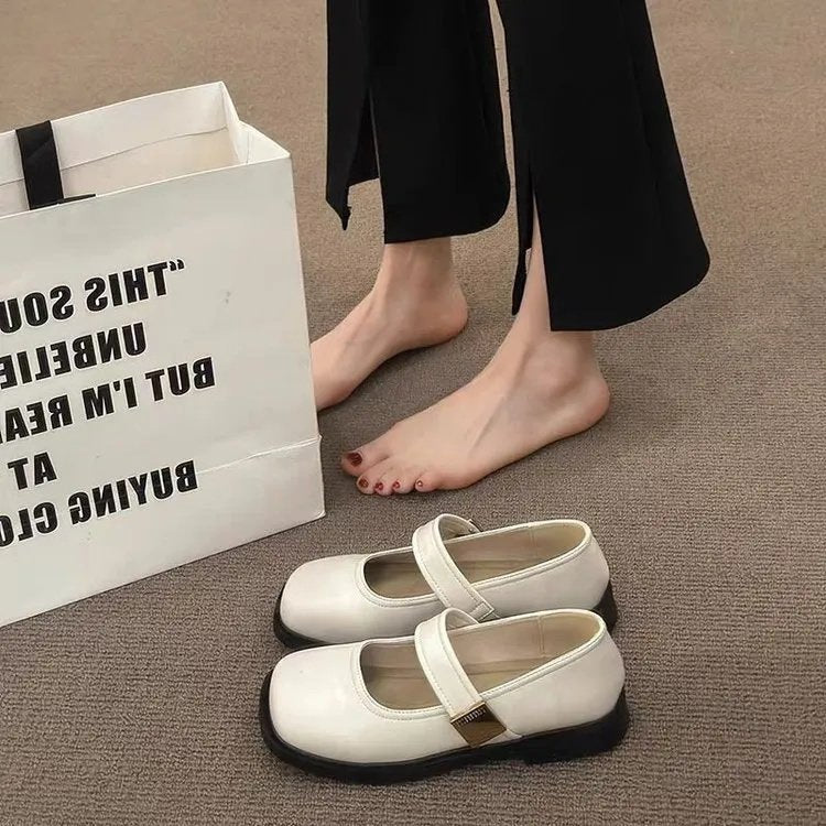 Damen Mary Jane Schuhe Eleganter Riemen Blockabsatz