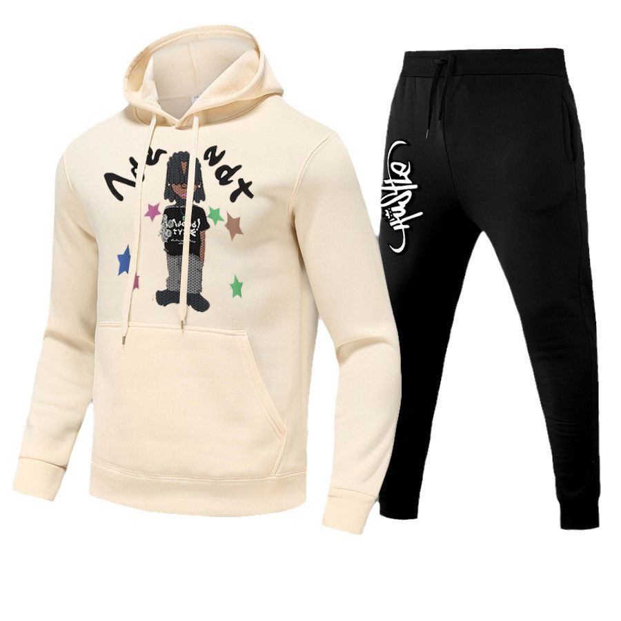 Damen Hoodie und Jogginghose Set mit kreativem Design Fudus