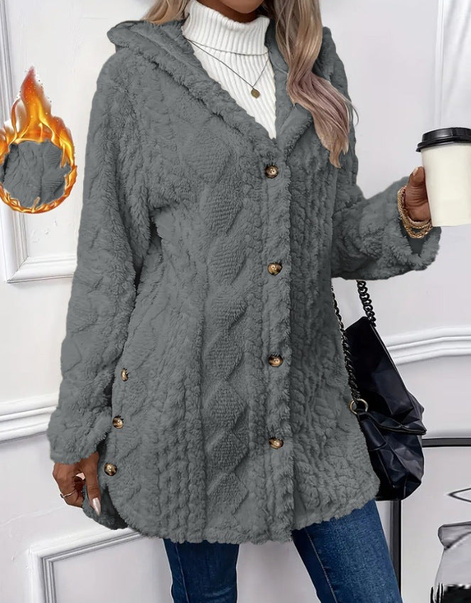 Damen Kuschelige Teddyjacke Fudus