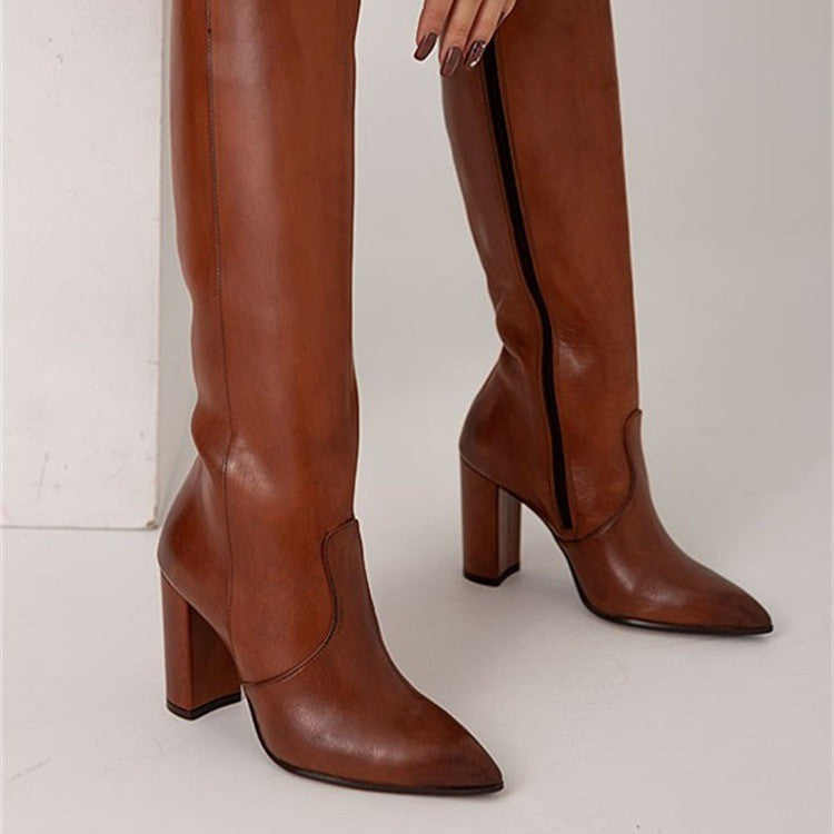 Damen Elegante und luxuriöse Stiefel mit Absatz Fudus