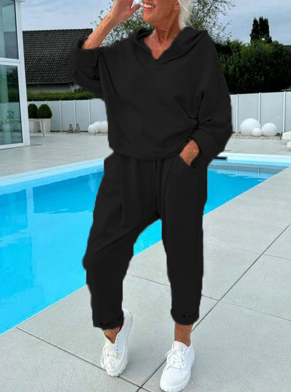 Damen lässiger Hoodies und Jogginghose Set Fudus