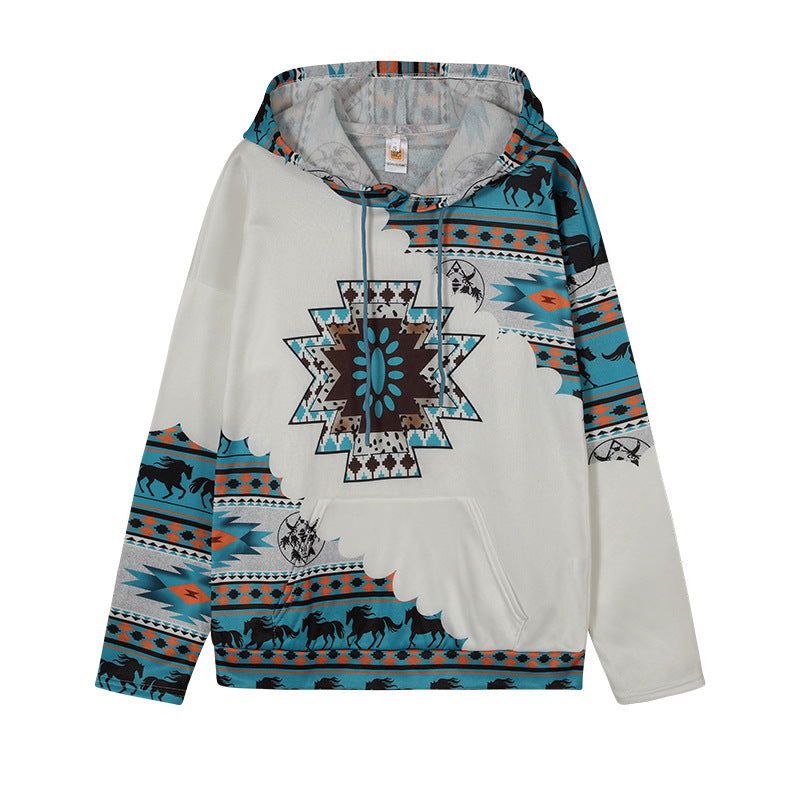 Damen Kapuzenpullover mit innovativem Tribal-Design und bequemer Passform Fudus