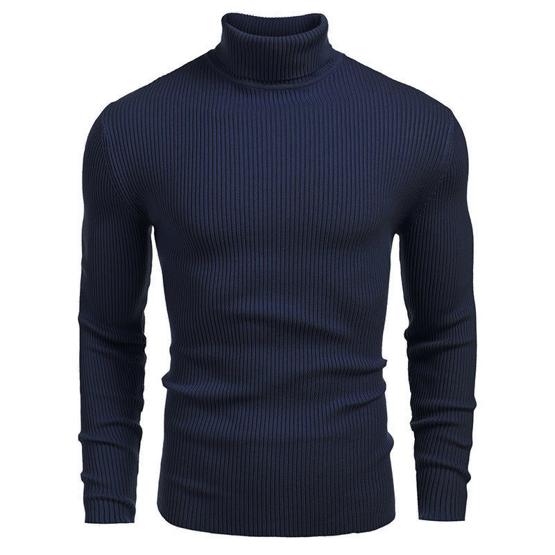 Herren Hochwertiger Rollkragenpullover aus feinem Rippenstrick Fudus