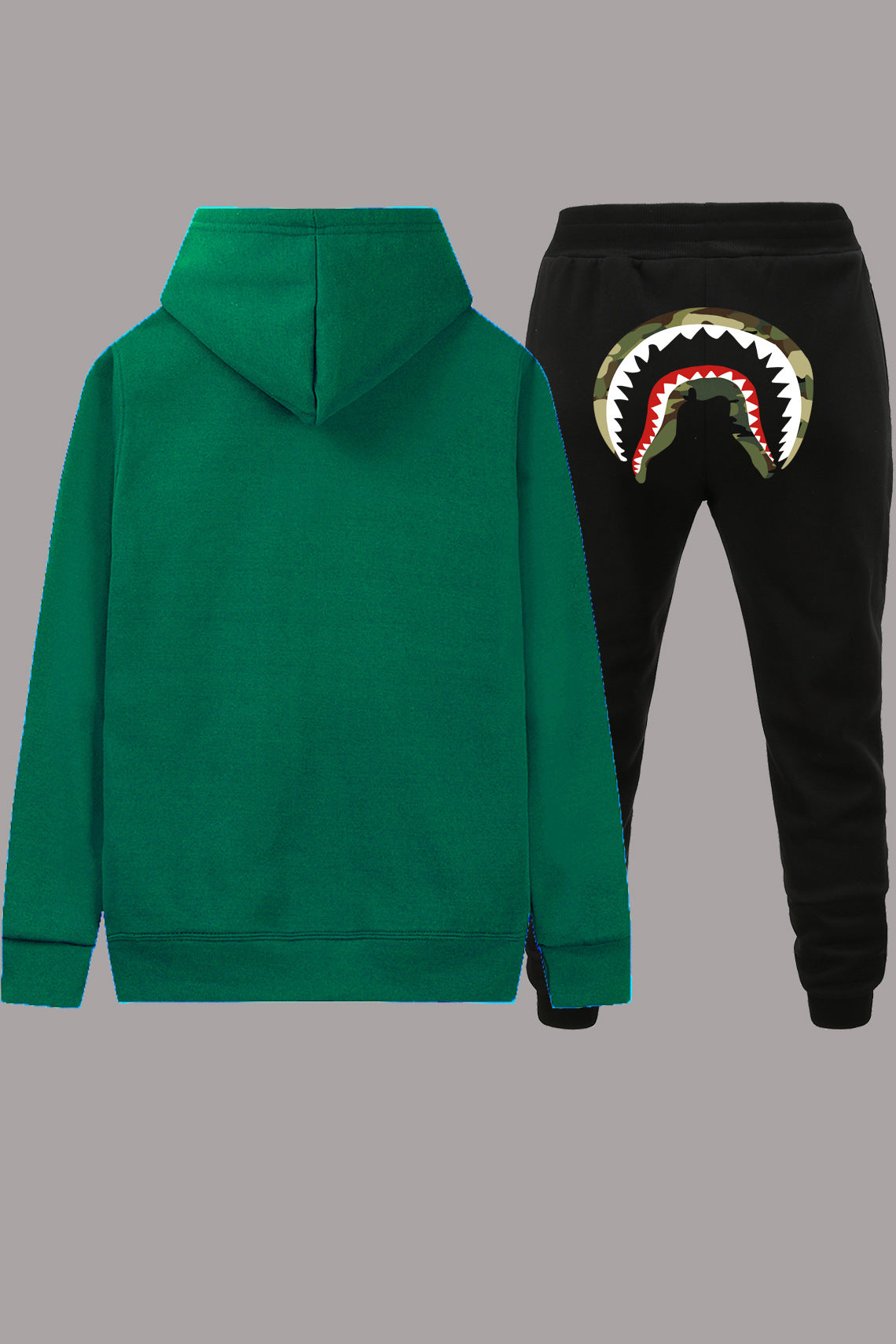 Damen Kapuzenpullover und Jogginghose Set mit kreativem Motiv Fudus