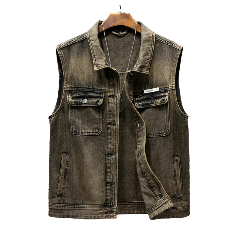 Herren Retro Jeansweste