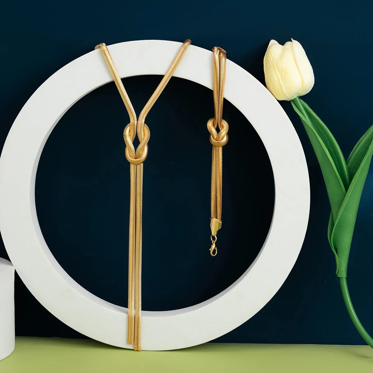 Schmuck Set Kette Armband Schlange Gold