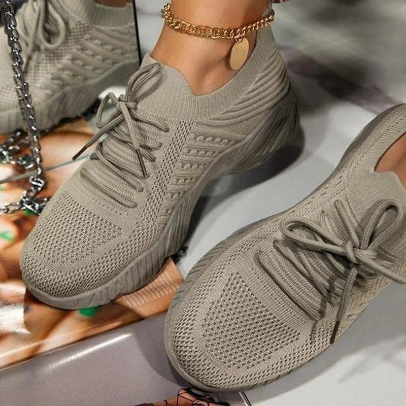 Damen Orthopädische Mesh Sneaker Leicht Atmungsaktiv Komfort