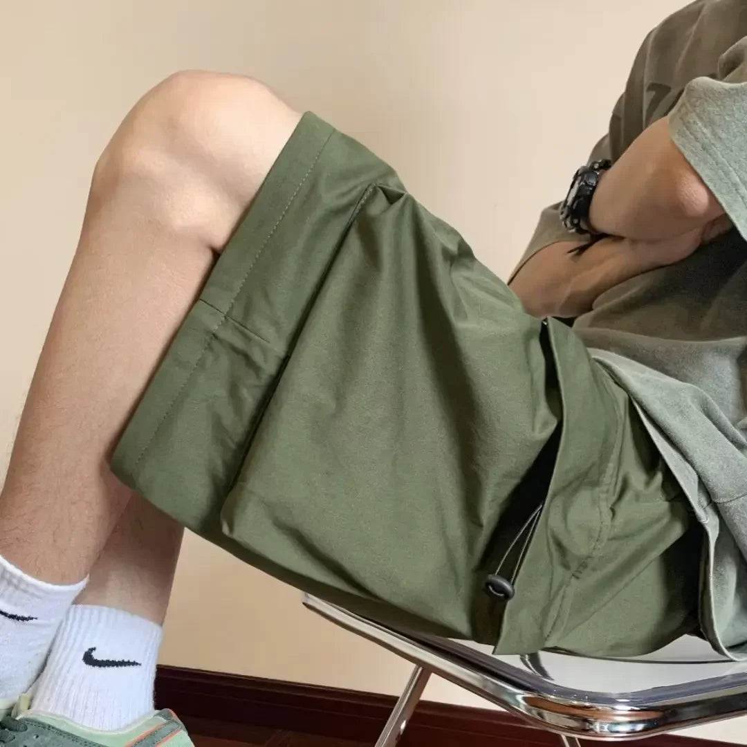 Herren Cargo Shorts mit Knöpfen