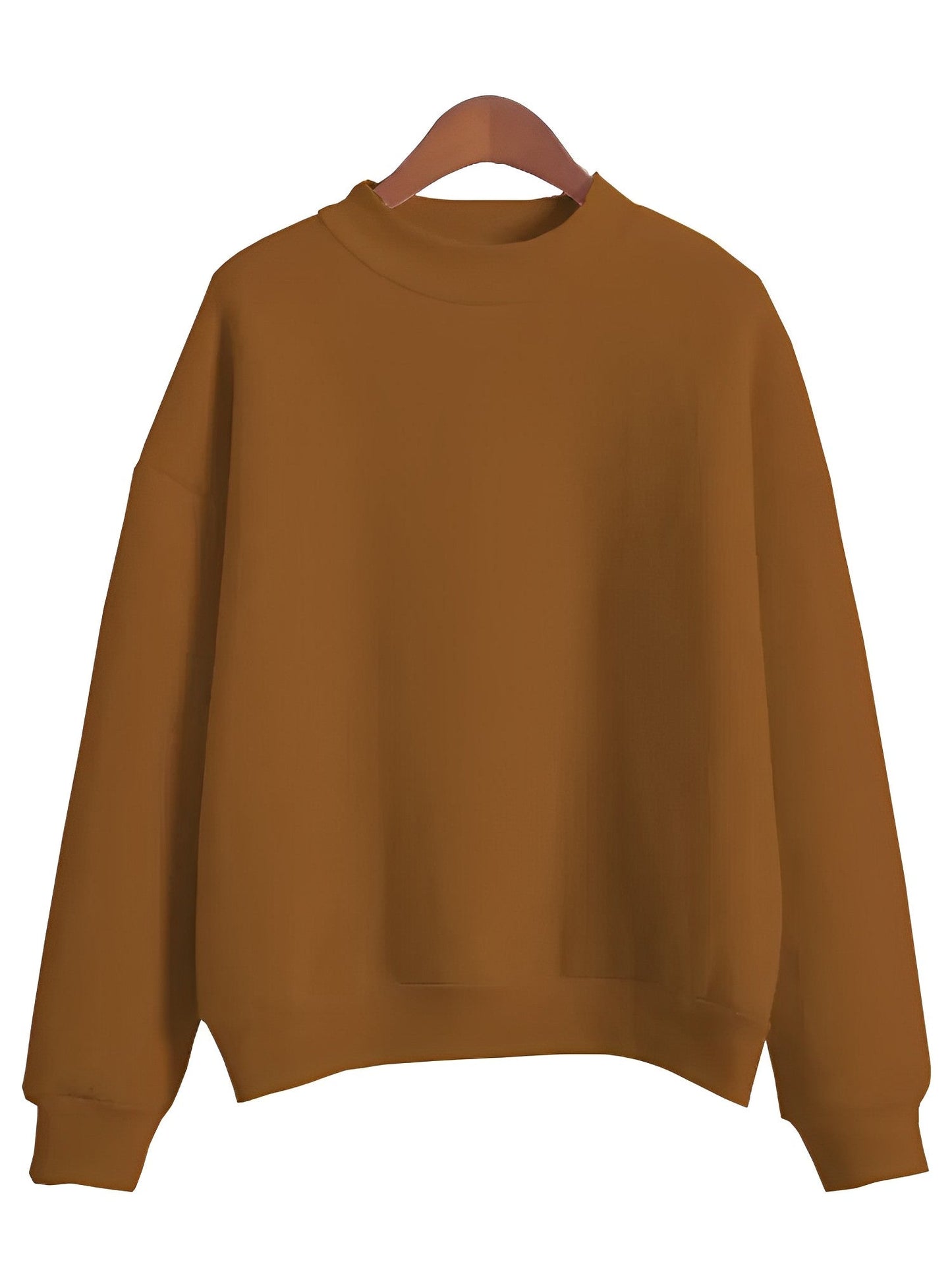 Bequemer Lockerer Basic-Pullover