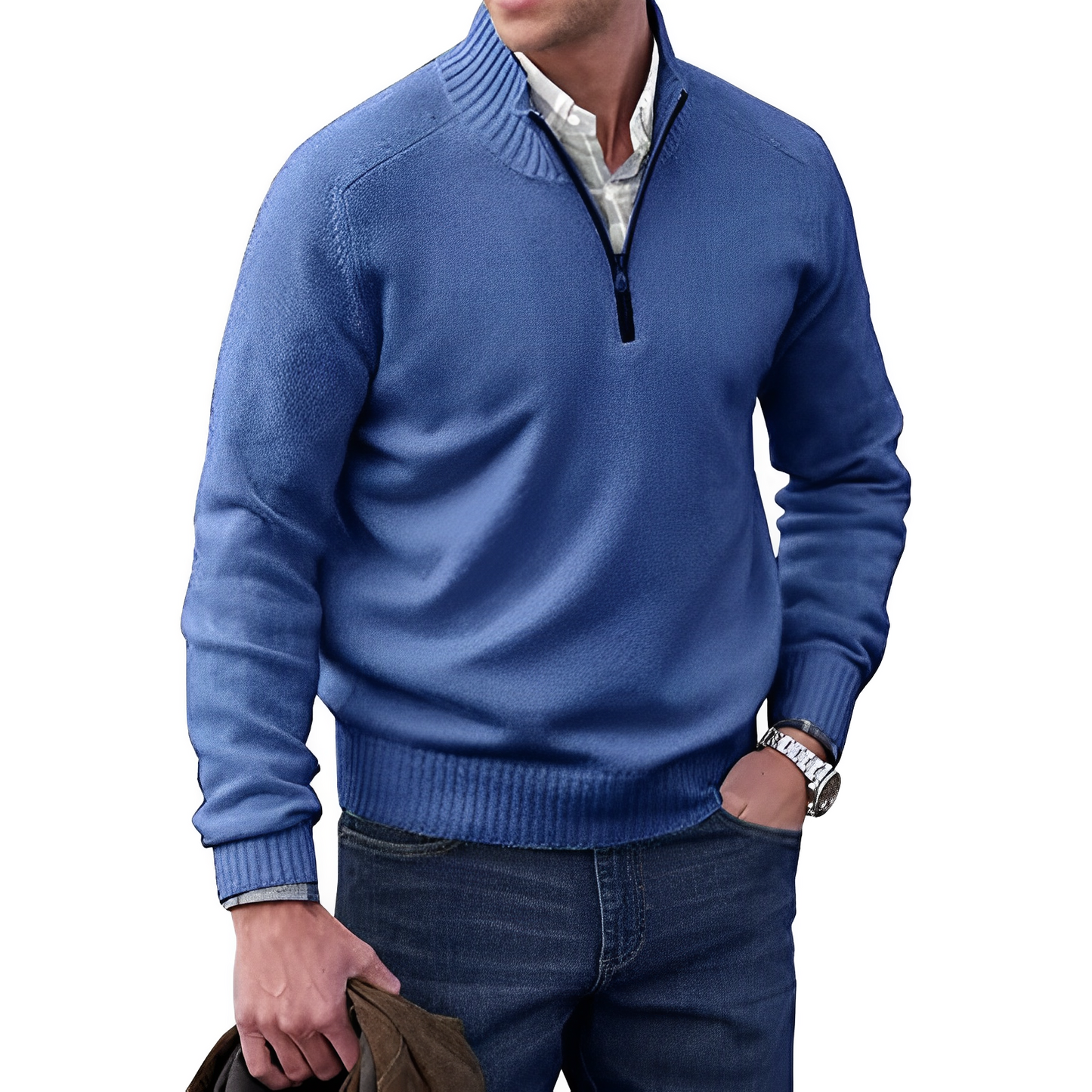 Herren Pullover Elegant Einzigartig Reißverschluss Atmungsaktiv