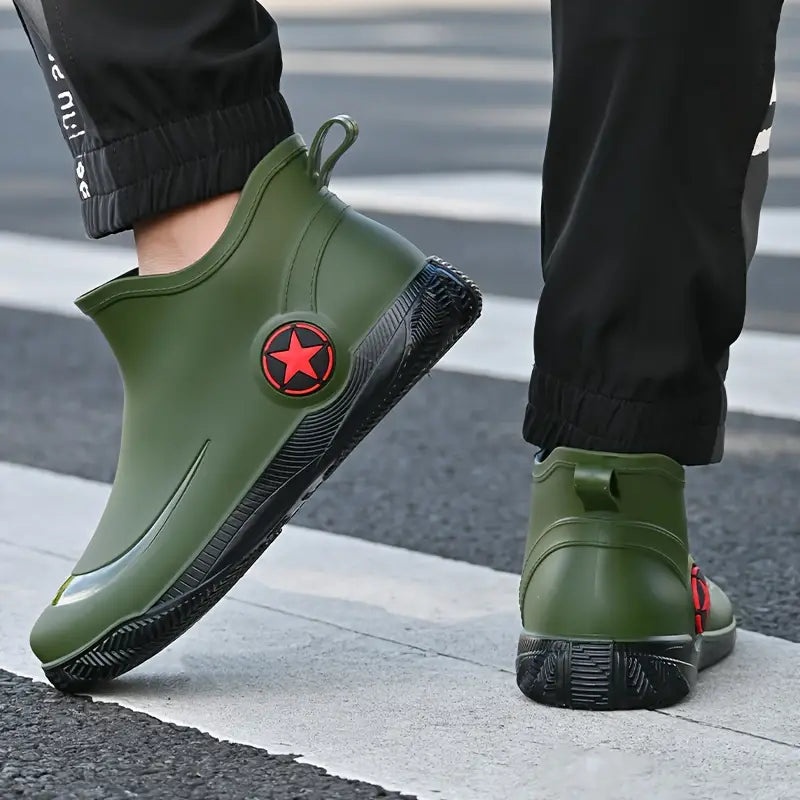 Herren Kurze Wasserdichte Regenstiefel Mit Komfort